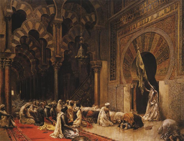 Edwin Lord Weeks Interior of the Mosque of Cordoba. oil painting picture